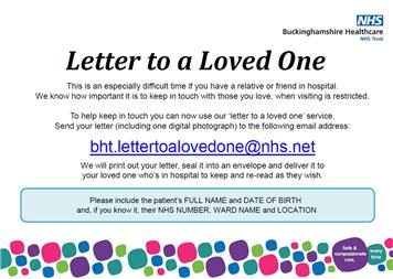 Buckinghamshire Healthcare Trust's Letter to a Loved One Scheme